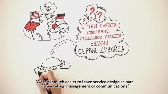 Объясняющее рисованное видео "Что такое сервис-дизайн"? Производство видео в технологии скрайбинг