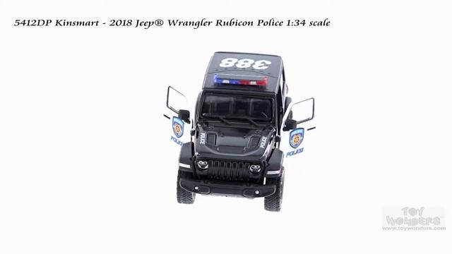 5412DP Kinsmart 2018 Jeep® Wrangler Rubicon Police 1/34 scale смотреть онлайн