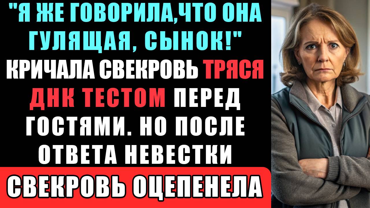 СВЕКРОВЬ БРЫЗГАЛА СЛЮНОЙ И ТРЯСЛА ПЕРЕД ГОСТЯМИ ДНК ТЕСТОМ. ОНА БЫЛА ШОКИРОВАЛА ПОСЛЕ ОТВЕТА... смотреть онлайн