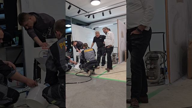 Калета помогает настраивать свою шпаклёвочную станцию 💪🔧 #Калета #Шпаклевка #Ремонт