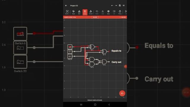 1 bit Half-Adder,Full-Adder, and Subtractor | Logic Circuit Simulator Pro
