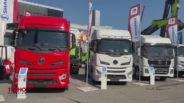 Седельники Shacman, ChengLong H7, МАЗ Х, кабина Sitrak, полуприцеп Sotrans на выставке ComVex 2024 смотреть онлайн