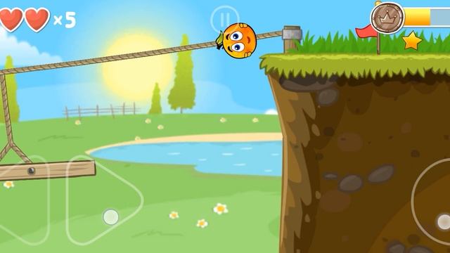 Red Ball 4  Зелёные холмы 7 уровень