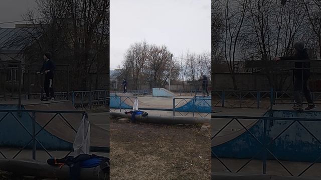 трюки на трюковой самокате