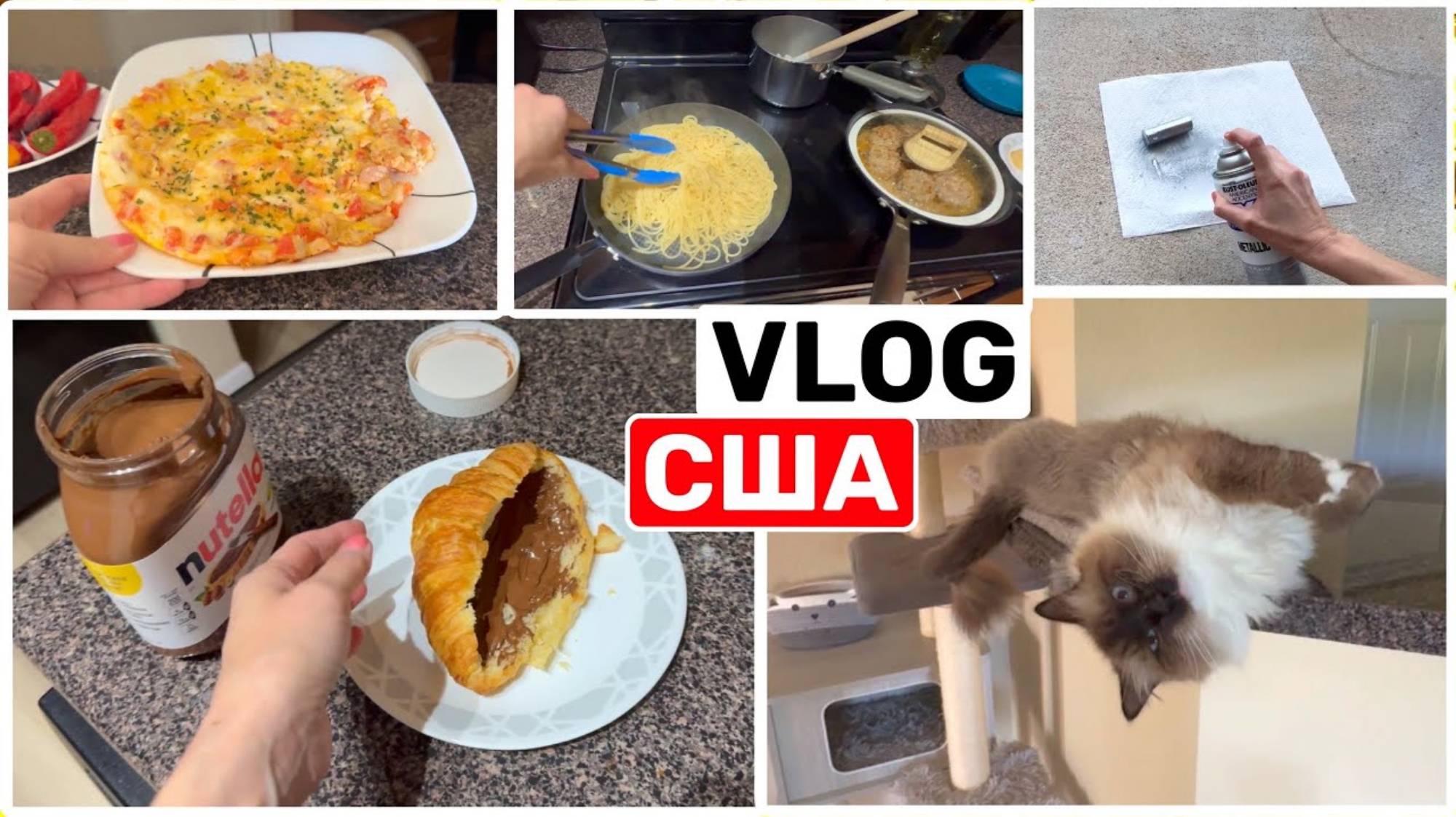 Big Big Family. США Влог Завтрак Обед и Ужин Киска на грани риска Семейный Влог USA VLOG