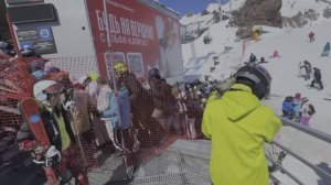 Это видеоблог. Эльбрус 2025. Гостиница, кафе, сноуборд