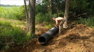Connecting 15 inch culvert pipes with Gorilla Tape!!
