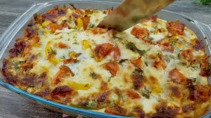 Простой, легкий и полезный ужин_ овощная запеканка в духовке - вкусная и здоровая еда.