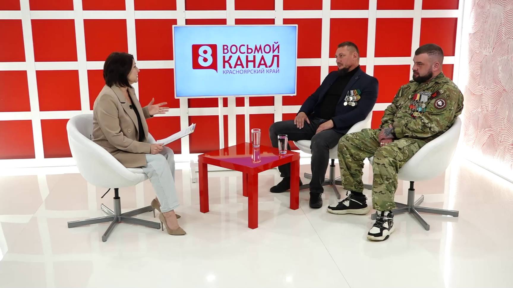 Интервью на «8 канале». Марина Левочко, Виктор Симчук и Станислав Салашнев.