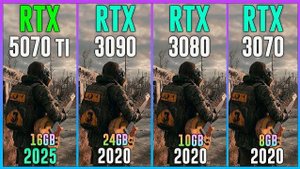 RTX 5070 TI vs RTX 3090 vs RTX 3080 vs RTX 3070 - Test in 25 Games