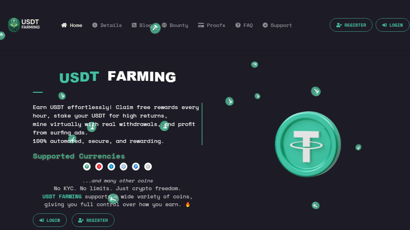 ПЛАТИТ ИНСТАНТ! Без вложений! Букс USDT FARMING, лёгкий заработок на просмотре сайтов.