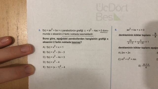 345 TYT Matematik Polinomlar Ösym-1 Anlatımlı Çözümleri (2018-2019 basım)