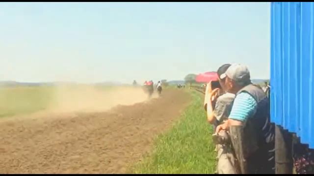 Скачка на дистанцию1600 м. Кира пришла второй.