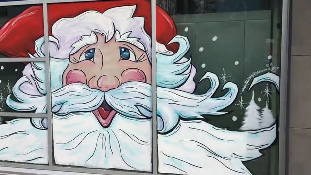 Window Painting. He's one good looking Santa! #sparklebysylvia #paintingwindowspretty #Santa смотреть онлайн