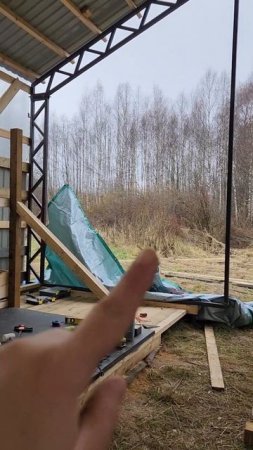 Наш ангар почти готов Очень ждём Костромских коровушек #farming #хутор #ферма #жизнь #деревня