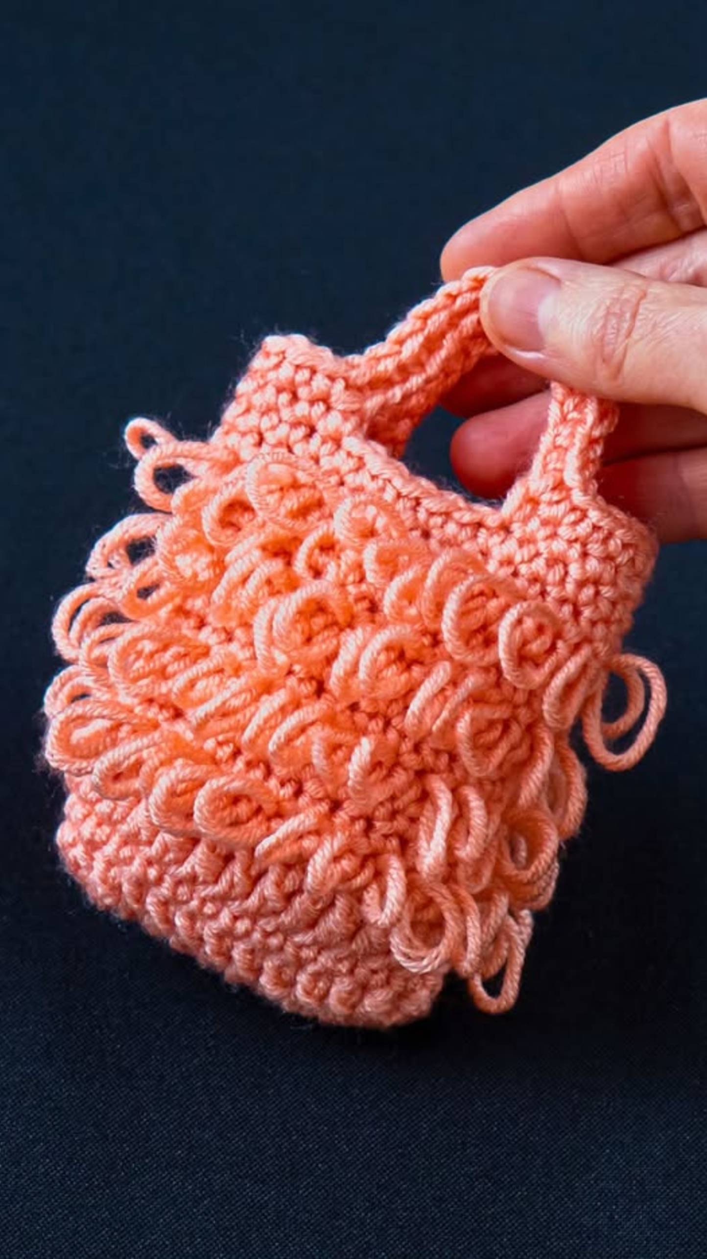 Быстрое и простое вязание крючком мини-сумки тунисским узором 🧶