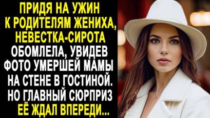 Придя на ужин к родителям жениха, невеста-сирота обомлела, увидев фото умершей мамы на стене в...