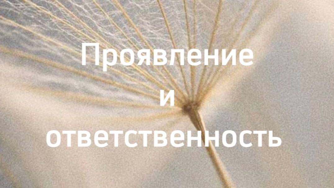 Проявление и ответственность
