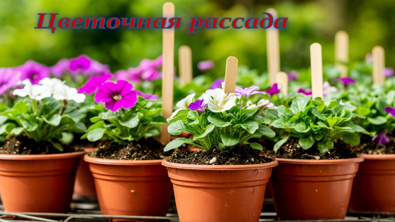 Рассада цветов.