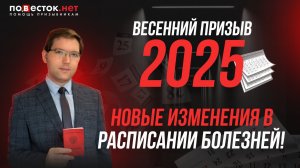Подготовка к весеннему призыву 2025. Изменения в расписании болезней | Запись эфира