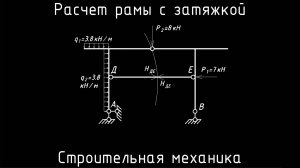 Расчёт рамы с затяжкой. Строймех