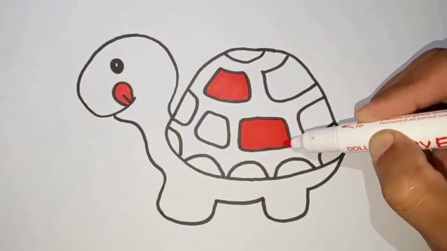 Rainbow Turtle Drawing and Coloring for Kids | Cara Menggambar dan Mewarnai  Penyu pelangi