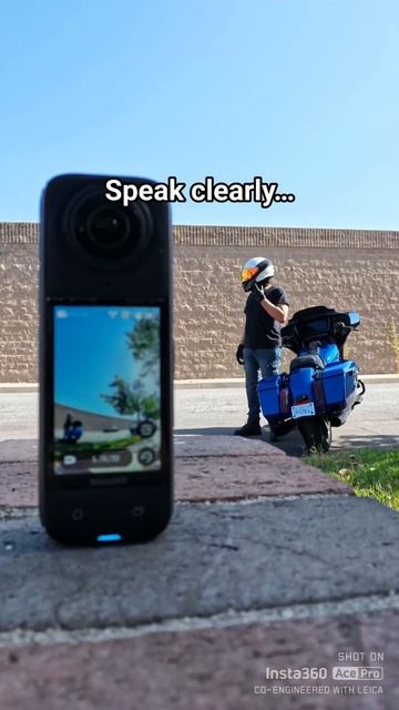 @insta360 X4 thru @CardoSystemsGlobal or other headsets #insta360motorcycle #insta360 #tavm0t0