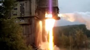 Испытание ракетного двигателя с натуральным звуком