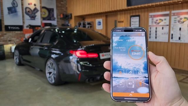 BMW G30 5시리즈 M550d 바이퍼 모바일 원격시동 [ 스마트폰 + 순정키 ]