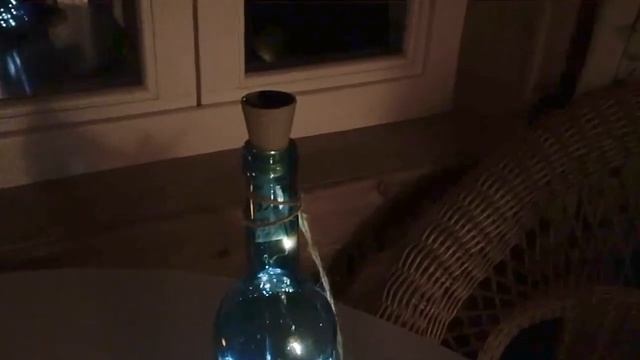 Садовая гирлянда для бутылки на солнечной батарее РОСА, 8 тёплых белых LED-огней, 75 см   895306