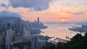 Закат в Гонконге TimeLapse Sunset in Hong Kong