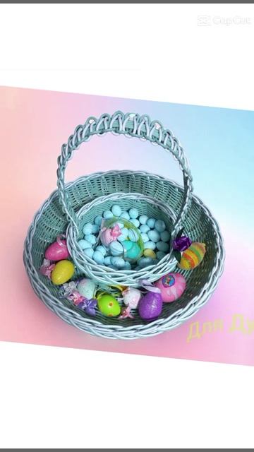 Обзор Пасхальная тарелочка-корзинка #ротанг#плетение#заказ#diy#home#декор#пасха#пасхальныйдекор