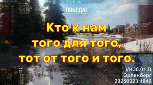 Кто к нам того для того, тот от того и того. VK 30.01 D. Эрленберг. 20250323 1846.