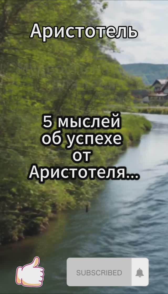 5 мыслей об успехе от Аристотеля...