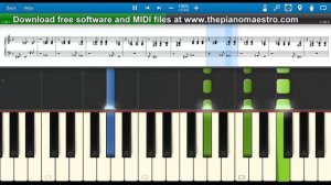 Heaven  - Depeche Mode -- piano lesson with Synthesia