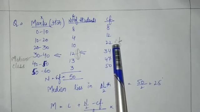 Median (Madhika) | in Hindi and English | Part-3 | Statistics | Class-11 Arts/Commerce