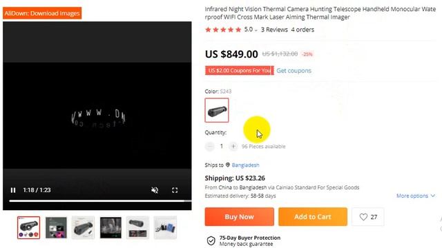 Infrared Night Vision Thermal Camera Hunting Telescope Handheld Monocular Waterproof WIFI New смотреть онлайн