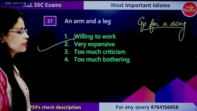 SSC Selection Batch 2024  ||  Top 100 Idioms & Phrases  ||  For all govt. exams  ||  With Soni Ma'a