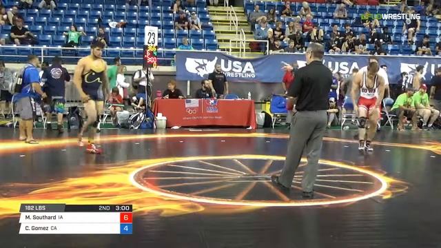 Junior GR 182 Round of 64 - Mac Southard (IA) vs. Carlos Gomez (CA) смотреть онлайн