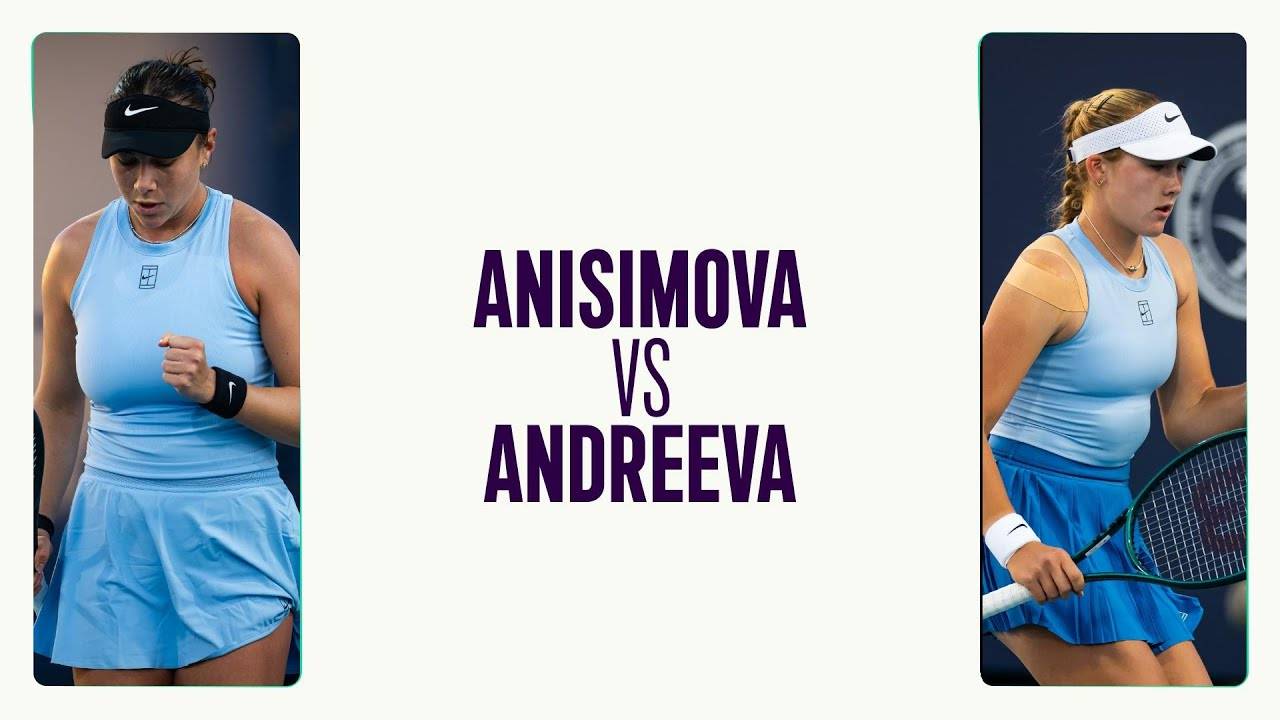 24.03.25. Аманда Анисимова - Мирра Андреева. WTA 1000 Miami. Andreeva Mirra - Anisimova Amanda