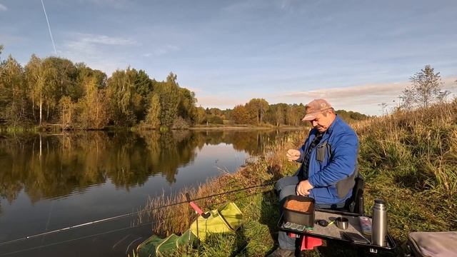 Осень, рыбалка на фидер. смотреть онлайн