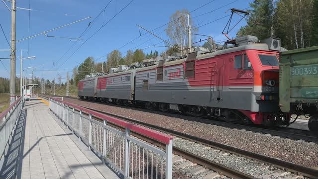 Поезда России осенью на южном ходу "Абакан - Тайшет" | Железная дорога в Сибири смотреть онлайн