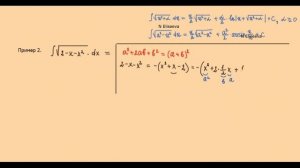 Лекция интегральные выражения, тригонометрическая подстановка