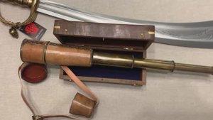 Подзорная труба пиратская карманная, Antique Brass Spyglass Pirate Telescope, Nautical 2036