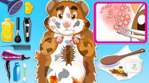 Мультфильмы для детей | Чистим, моем и стрижём хомяка и других животных | Развлекашки