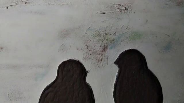 Текстурное панно Птицы