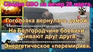 Сводка СВО на вечер 28 марта. Туман помог ВС РФ прорвать оборону ВСУ в ДНР