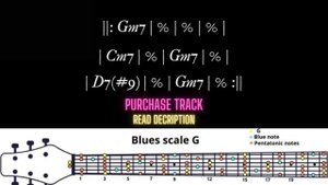 Shuffle Blues Backing Track in Gm