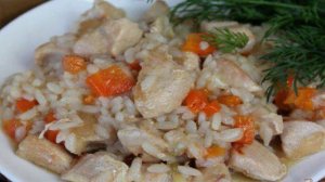 Куриная грудка с рисом и карри