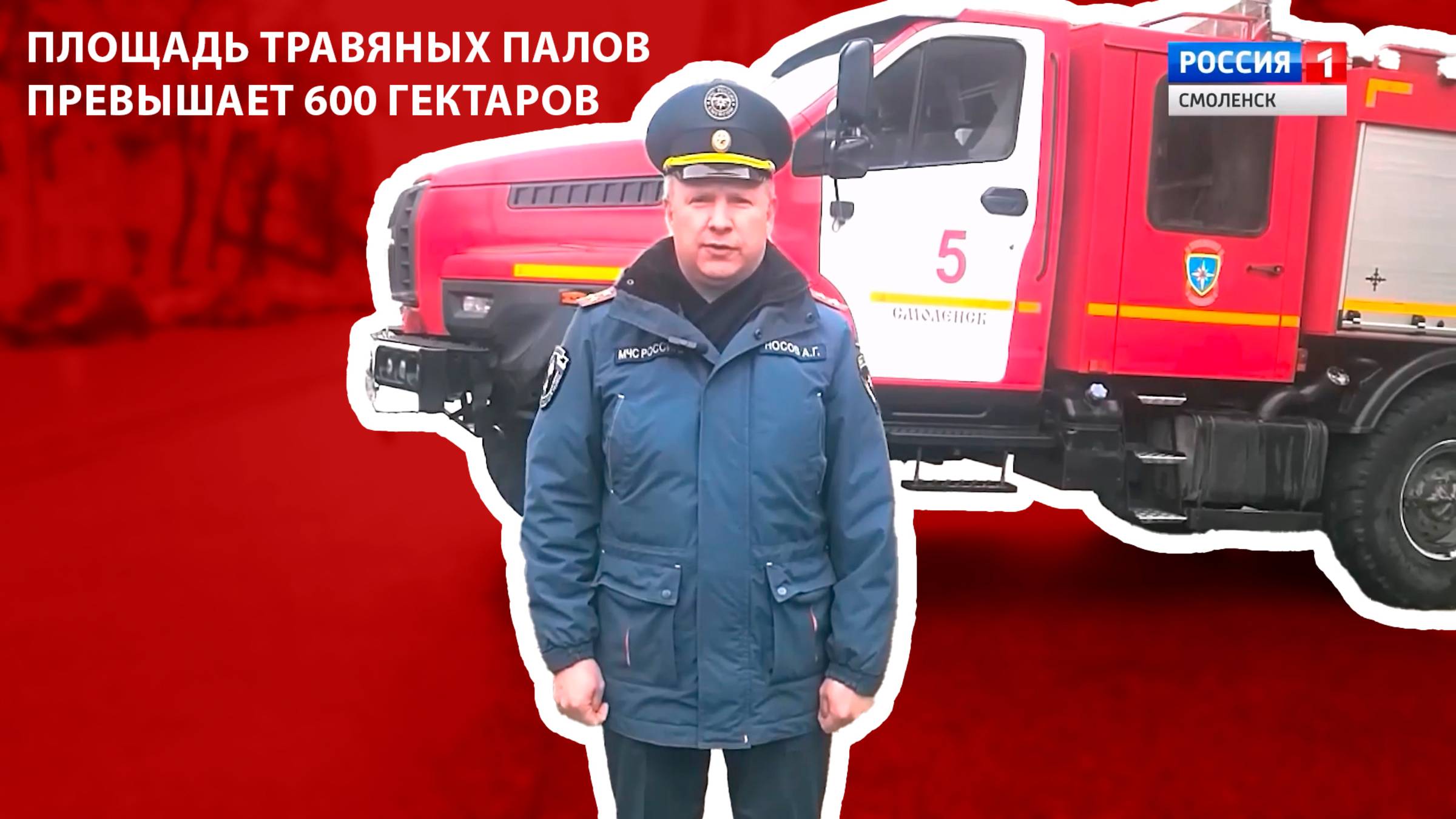 Вести-Смоленск - Площадь травяных палов превышает 600 гектаров